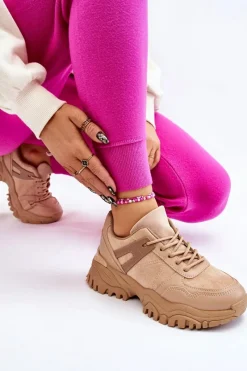 Boto Modne Buty Sportowe Sneakersy Beżowe Frezio