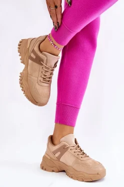 Boto Modne Buty Sportowe Sneakersy Beżowe Frezio