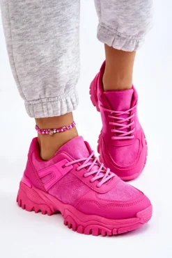 Boto Modne Buty Sportowe Sneakersy Fuksja Frezio
