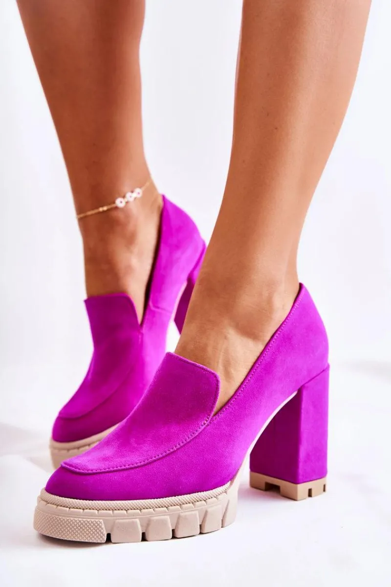 Czółenka Na Platformie|Czółenka Zamszowe>Boto Modne Czółenka Na Platformie Lewski Shoes 3196 Fuksja