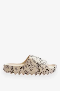 Discount Modne Damskie Klapki Na Masywnej Platformie Beżowe Lorette Damskie Klapki Na Platformie
