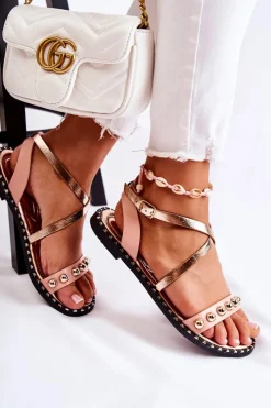 Sandały Płaskie><noscript><img width=