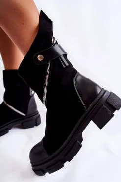 Botki Ocieplane|Czarne Botki><noscript><img width=