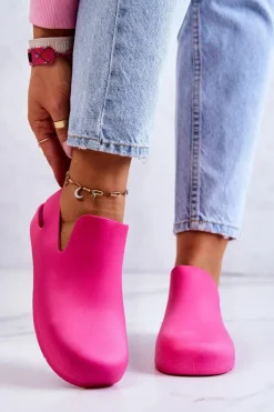 New Boto Modne Gumowe Chodaki Fuksja Meriko