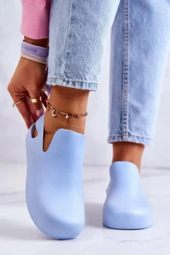 Sandały Gumowe|Klapki Damskie Klasyczne>Boto Modne Gumowe Chodaki e Meriko Niebieski