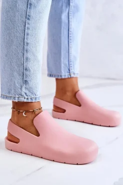 Sandały Gumowe|Klapki Damskie Klasyczne></noscript>Boto Modne Gumowe Chodaki Różowe Meriko