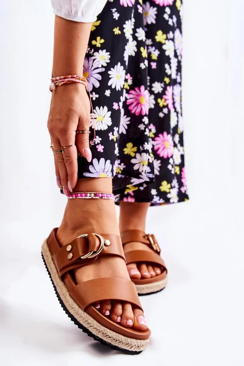 Klapki Damskie Klasyczne>Boto Modne Klapki Damskie Beżowe Penelopa