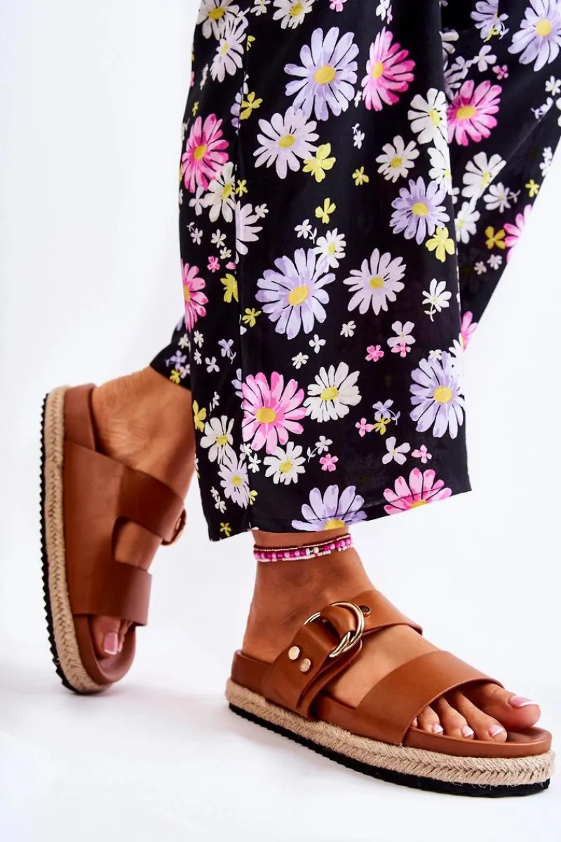 Klapki Damskie Klasyczne>Boto Modne Klapki Damskie Beżowe Penelopa