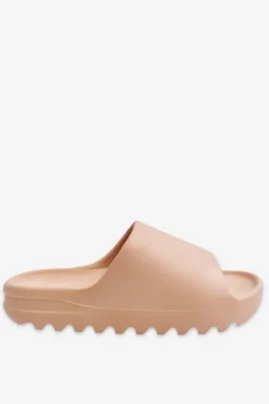 Sale Modne Klapki Na Platformie Beżowe Estella Damskie Klapki Na Platformie