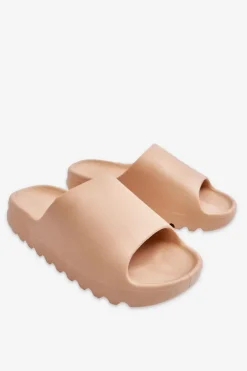 Sale Modne Klapki Na Platformie Beżowe Estella Damskie Klapki Na Platformie
