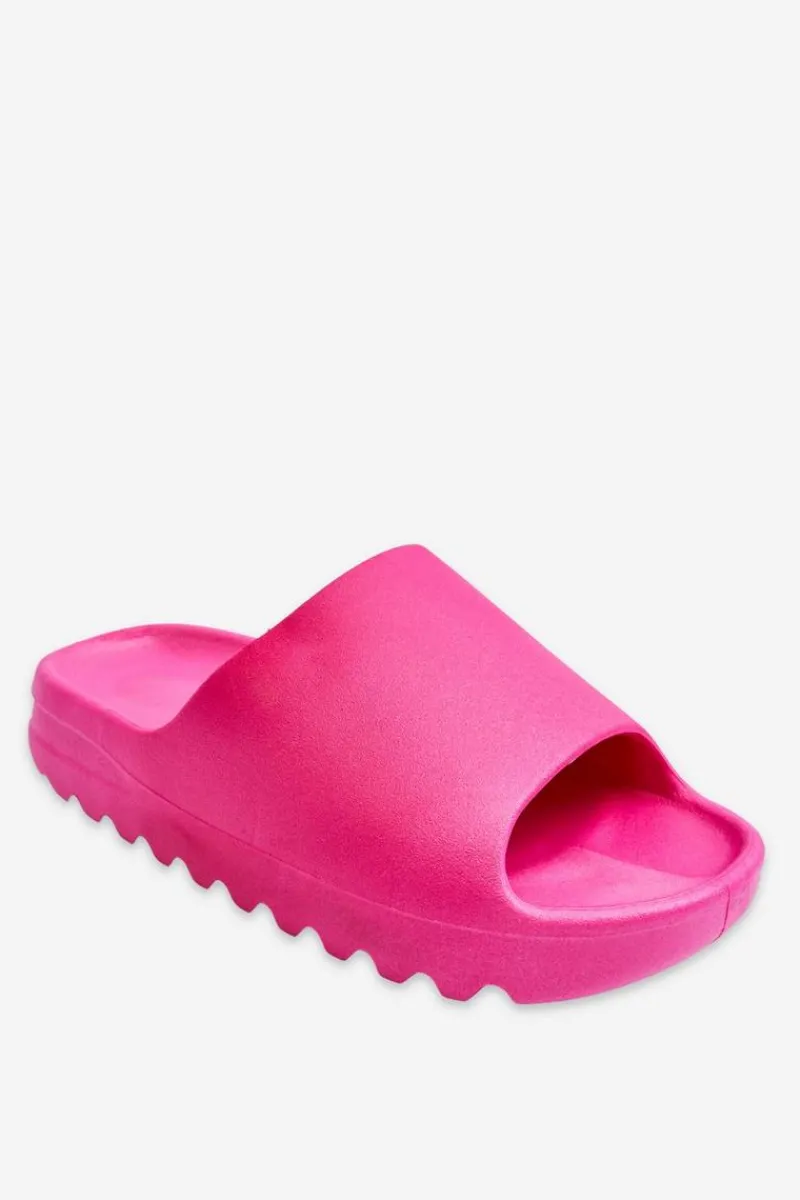 Modne Klapki Na Platformie Fuksja Estella Damskie Klapki Na Platformie|Klapki Damskie Klasyczne