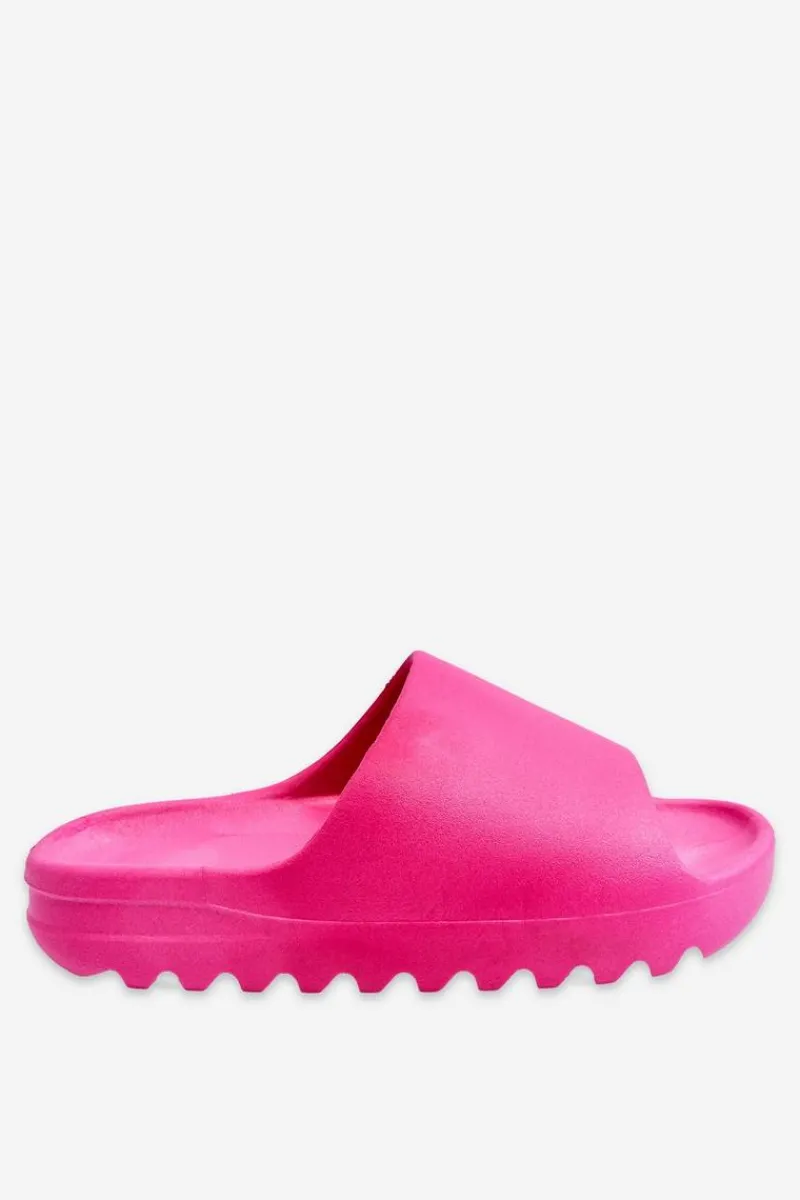 Modne Klapki Na Platformie Fuksja Estella Damskie Klapki Na Platformie|Klapki Damskie Klasyczne