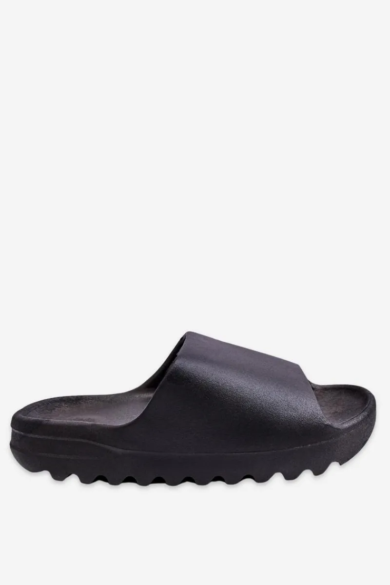 New Boto Modne Klapki Na Platformie Czarne Estella