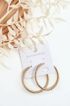 Outlet Modne Kolczyki W Kształcie Koła Złote Kolczyki