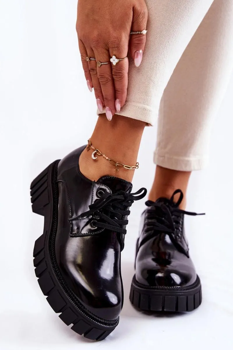 Półbuty Lakierowane>Boto Modne Lakierowane Półbuty La.Fi 210013B-NL Czarne