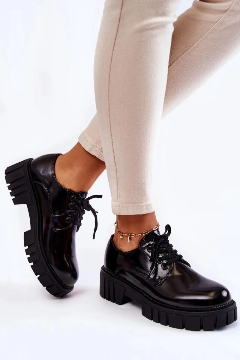 Półbuty Lakierowane>Boto Modne Lakierowane Półbuty La.Fi 210013B-NL Czarne