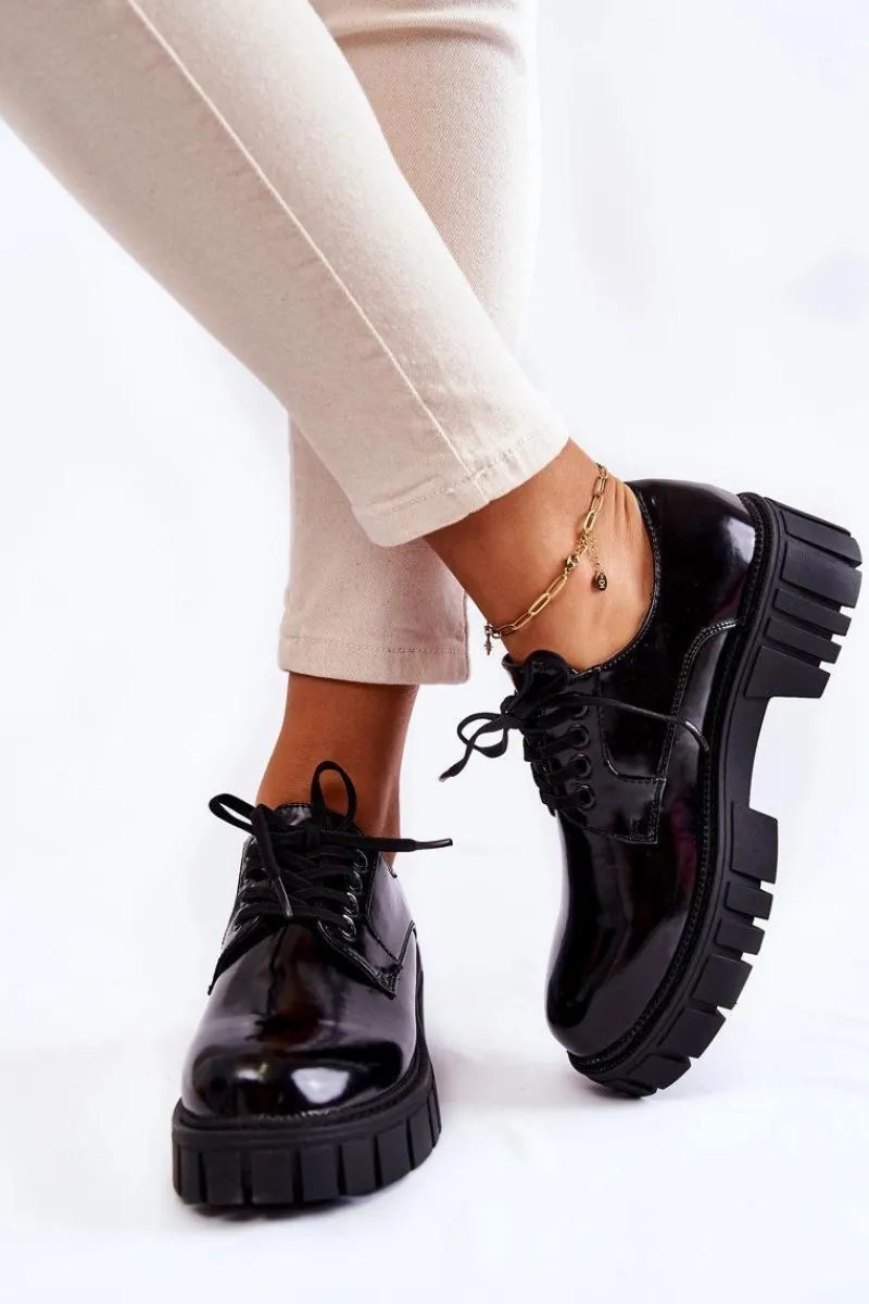 Półbuty Lakierowane>Boto Modne Lakierowane Półbuty La.Fi 210013B-NL Czarne