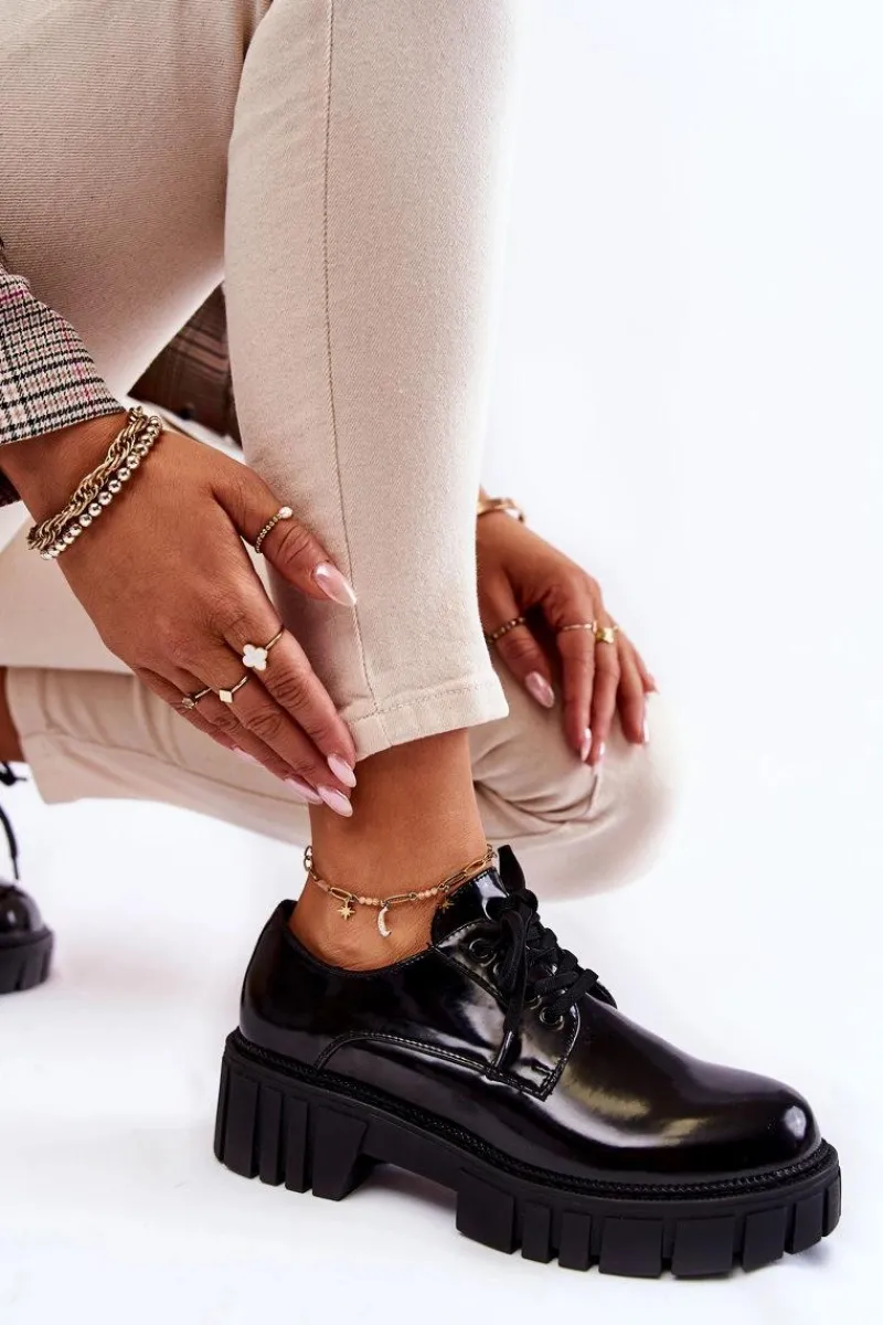 Półbuty Lakierowane>Boto Modne Lakierowane Półbuty La.Fi 210013B-NL Czarne