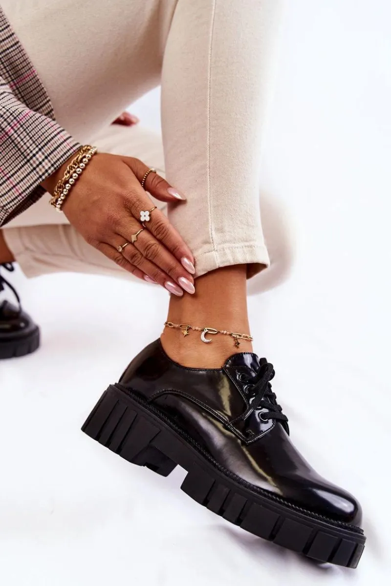 Półbuty Lakierowane>Boto Modne Lakierowane Półbuty La.Fi 210013B-NL Czarne