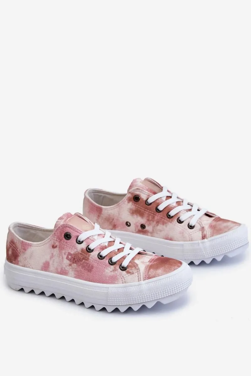 Online Big Star Shoes Modne Niskie Trampki Big Star LL274044 Różowo-Beżowe