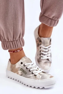 Discount Modne Niskie Trampki Big Star LL274043 Biało-Szare Damskie Trampki Damskie Big Star|Trampki Damskie Niskie