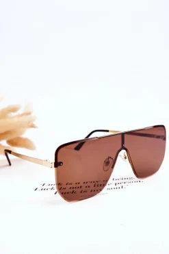 Sale Boto Modne Okulary Przeciwsłoneczne 400UV Prius V310 Złoto-Brązowe