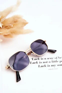 Okulary>Boto Modne Okulary Przeciwsłoneczne Ful Vue V160049 Złoto-Czarne