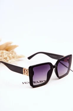 Online PRIUS Modne Okulary Przeciwsłoneczne V219 Czarno-Szare