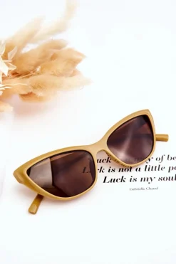 Okulary>Boto Modne Okulary Przeciwsłoneczne Kocie Oko V090169 Ciemnobeżowe