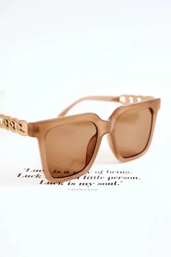 Best Modne Okulary Przeciwsłoneczne V120043 Nude Okulary