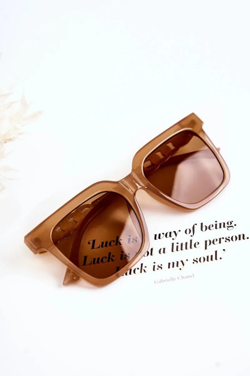 Best Modne Okulary Przeciwsłoneczne V120043 Nude Okulary