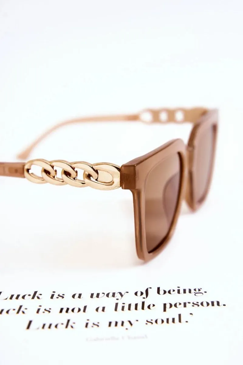 Best Modne Okulary Przeciwsłoneczne V120043 Nude Okulary