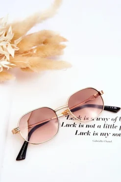 Outlet Boto Modne Okulary Przeciwsłoneczne Ful Vue V160049 Złoto-Jasnobrązowe