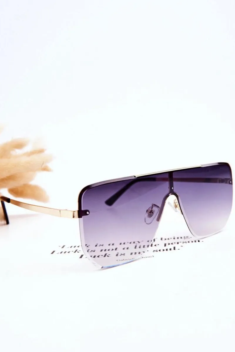 Clearance Modne Okulary Przeciwsłoneczne 400UV Prius V310 Gradient Złoto-Fioletowe Okulary