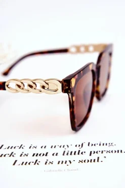 Discount Boto Modne Okulary Przeciwsłoneczne Marmurkowe V120043 Brązowe
