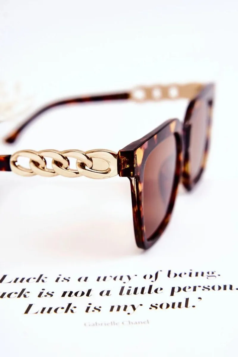 Discount Boto Modne Okulary Przeciwsłoneczne Marmurkowe V120043 Brązowe