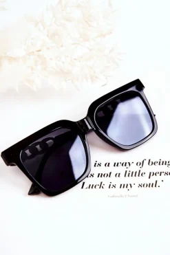 Hot Modne Okulary Przeciwsłoneczne V120043 Czarno-Srebrne Okulary