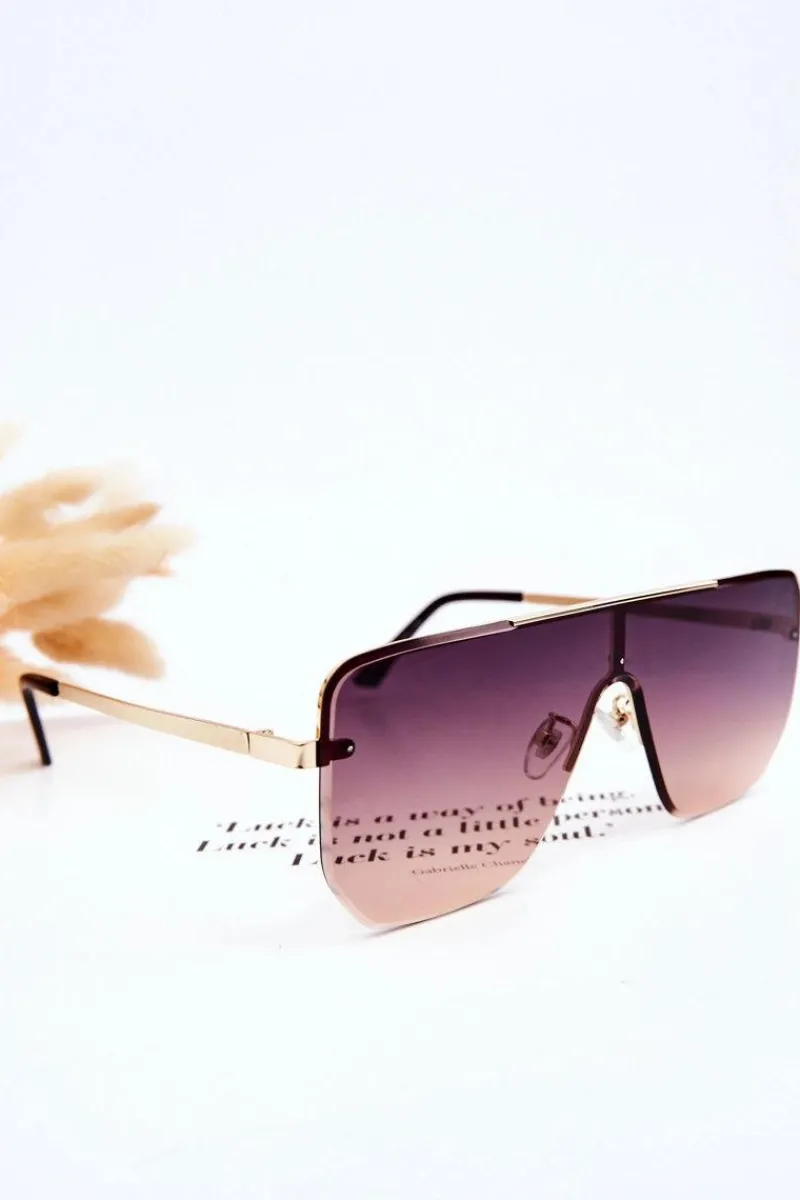 Okulary>Boto Modne Okulary Przeciwsłoneczne 400UV Prius V310 Gradient Złoto-Brązowe