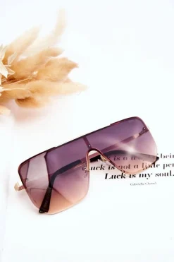 Okulary>Boto Modne Okulary Przeciwsłoneczne 400UV Prius V310 Gradient Złoto-Brązowe