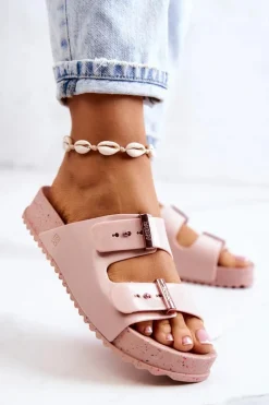Hot ZAXY Modne Pachnące Klapki JJ285083 Jasnoróżowe