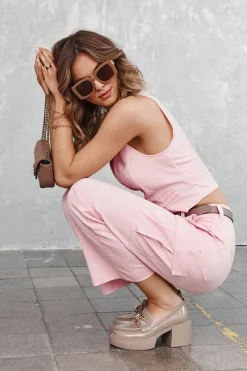 Sale Modne Półbuty Czółenka Na Masywnym Obcasie Beżowe Imani Damskie Mokasyny Damskie Lakierowane|Czółenka Na Słupku