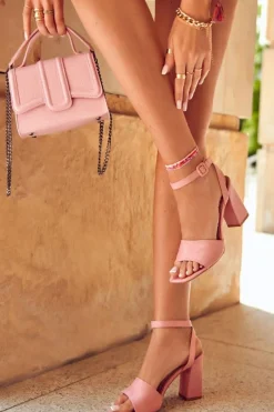 Sandały Na Obcasie>Boto Modne Sandałki Na Słupku Fuksja Salis