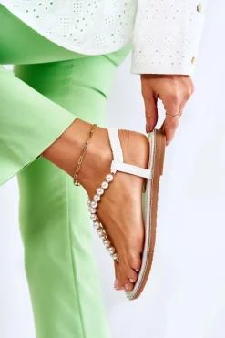 Sandały Płaskie><noscript><img width=