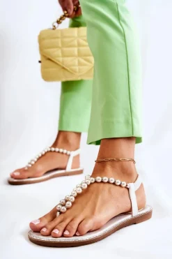 Sandały Płaskie><noscript><img width=