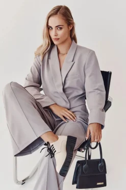 New Modne Skórzane Półbuty La.Fi 210013BE-PU Beżowe Damskie Półbuty Lakierowane