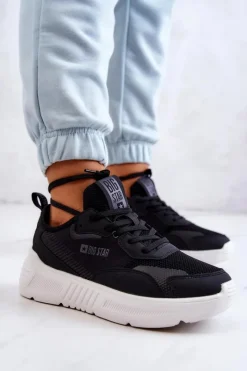 Buty Sportowe Big Star></noscript>Big Star Shoes Modne Sneakersy Buty Sportowe Big Star JJ274598 Czarne