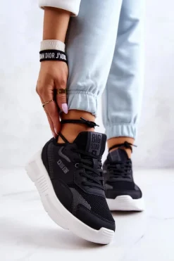 Buty Sportowe Big Star></noscript>Big Star Shoes Modne Sneakersy Buty Sportowe Big Star JJ274598 Czarne