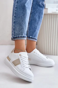 Buty Sportowe Na Platformie|Sneakersy Damskie></noscript>Boto Modne Sneakersy Damskie Na Platformie Z Eko Skóry Beżowe Nevisase