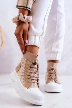 Trampki Damskie Wysokie><noscript><img width=