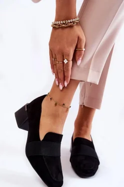 Clearance Boto Modne Zamszowe Czółenka La.Fi 230033B-SU Czarne